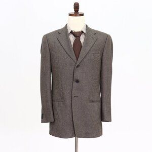 Mani 40R Brown Solid 3-Button Sport Coat Blazer Jacket B808